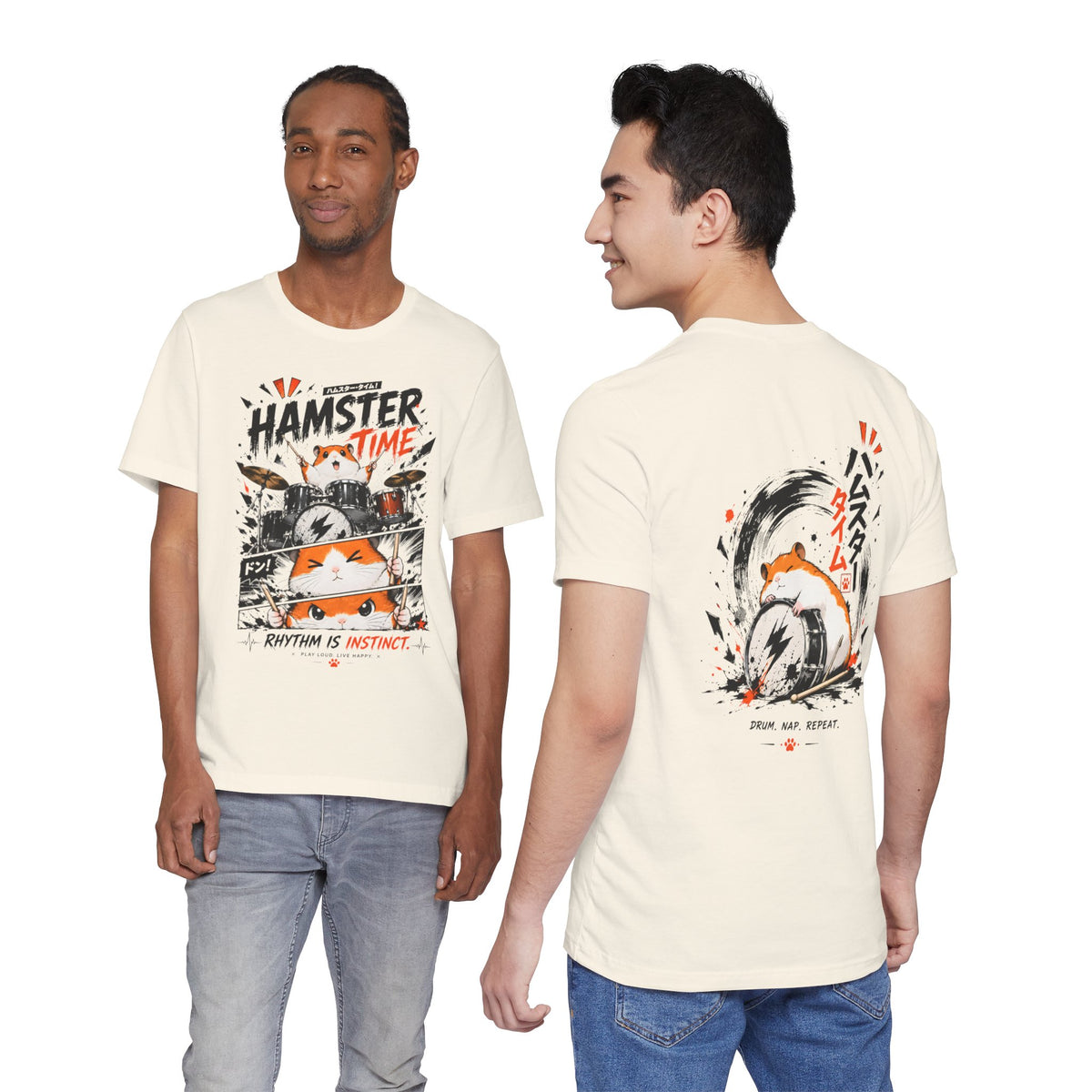 Hamster Shirt – Funny Drummer Animal Meme Graphic Tee