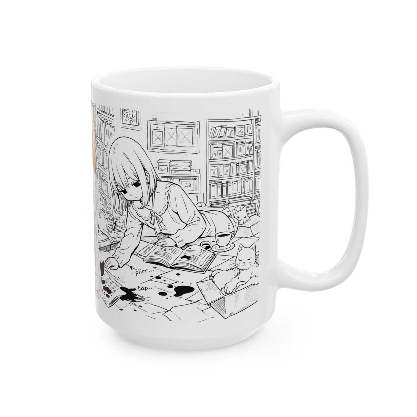 Anime Girl Mug – Cozy Introvert Life Scene, Quiet Daily Aesthetic Cup, Soft Slice of Life Anime Coffee Mug, Calm Homebody Gift