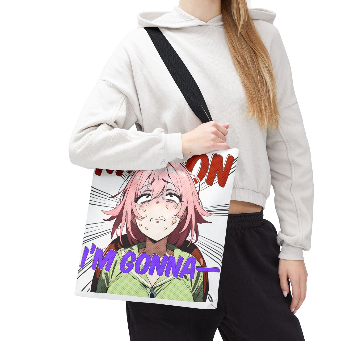 Anime Meme Tote Bag – Motion-Sick Reaction Face, Hilarious Panic Scene, Funny Otaku Humor Bag