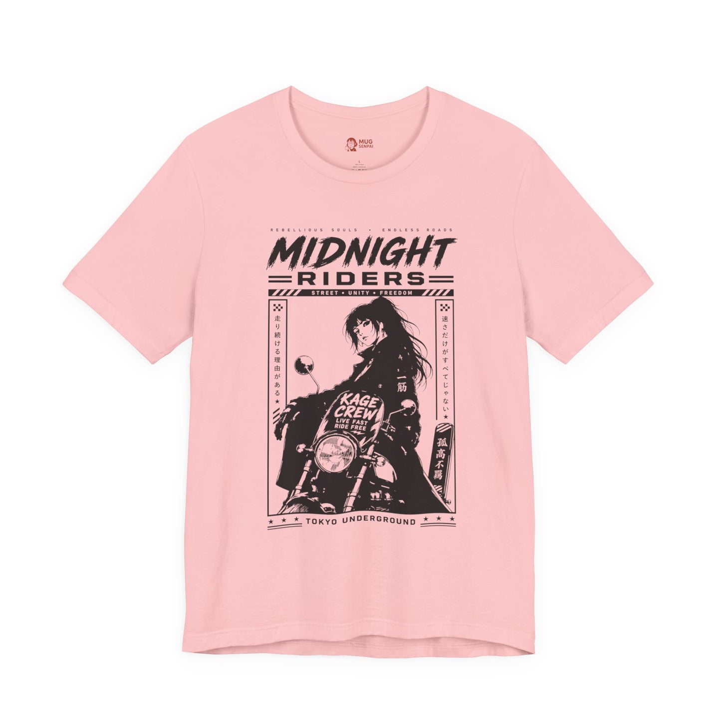 Anime Motorcycle Shirt – Biker Anime Graphic Tee, Japanese Streetwear Shirt, Manga Motorcycle Girl T-Shirt, Tokyo Style Gift