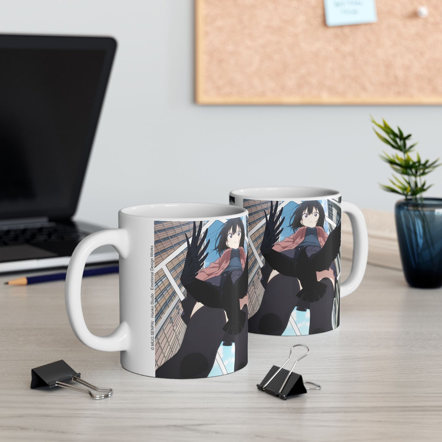 Anime Funny Mug – Crow Block Parody Scene, Hilarious Low-Angle Comedy Moment, Meme-Style Anime Cup