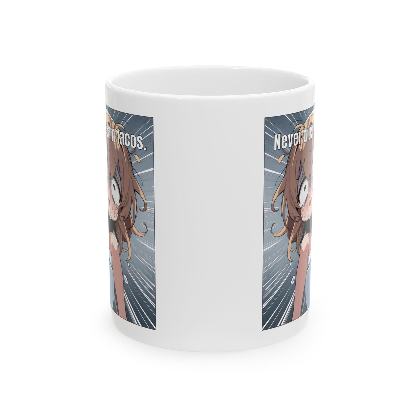 Funny Anime Mug – Crying Girl on Toilet Meme, Late Night Regret, Hilarious Gift for Anime Fans and Chaotic Foodies