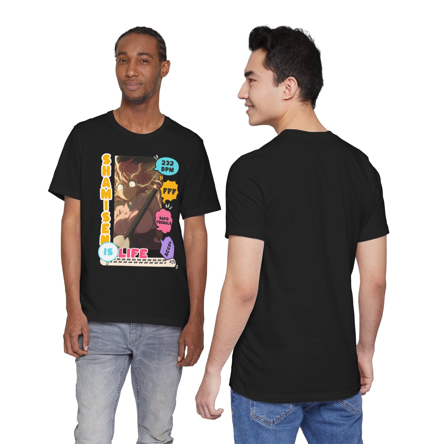 Music Anime Shirt – Japanese Music Graphic Tee, Shamisen Player Shirt, Anime Musician Gift, Traditional Instrument T-Shirt