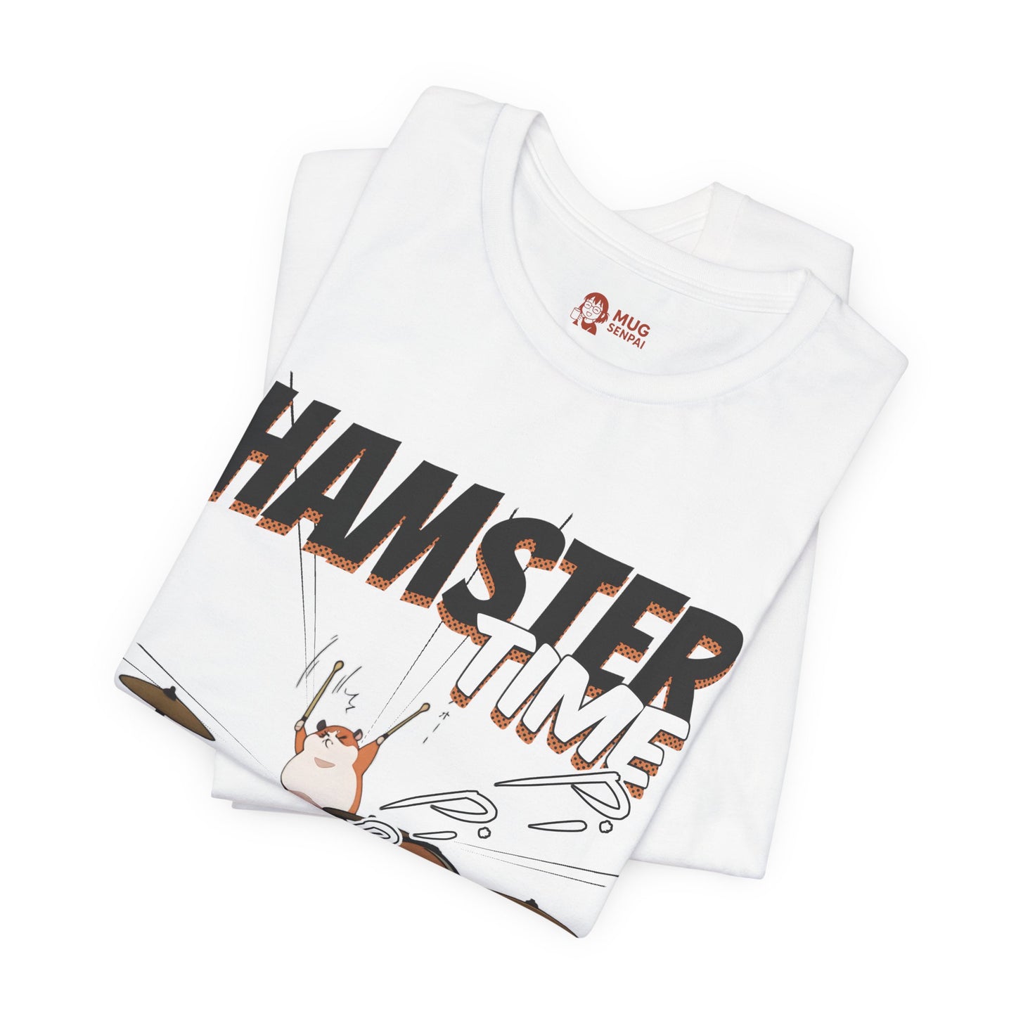 Hamster Meme Shirt – Funny Kawaii Drummer Tee, Chaotic Animal Manga Music Parody T Shirt for Cute Energy Lovers
