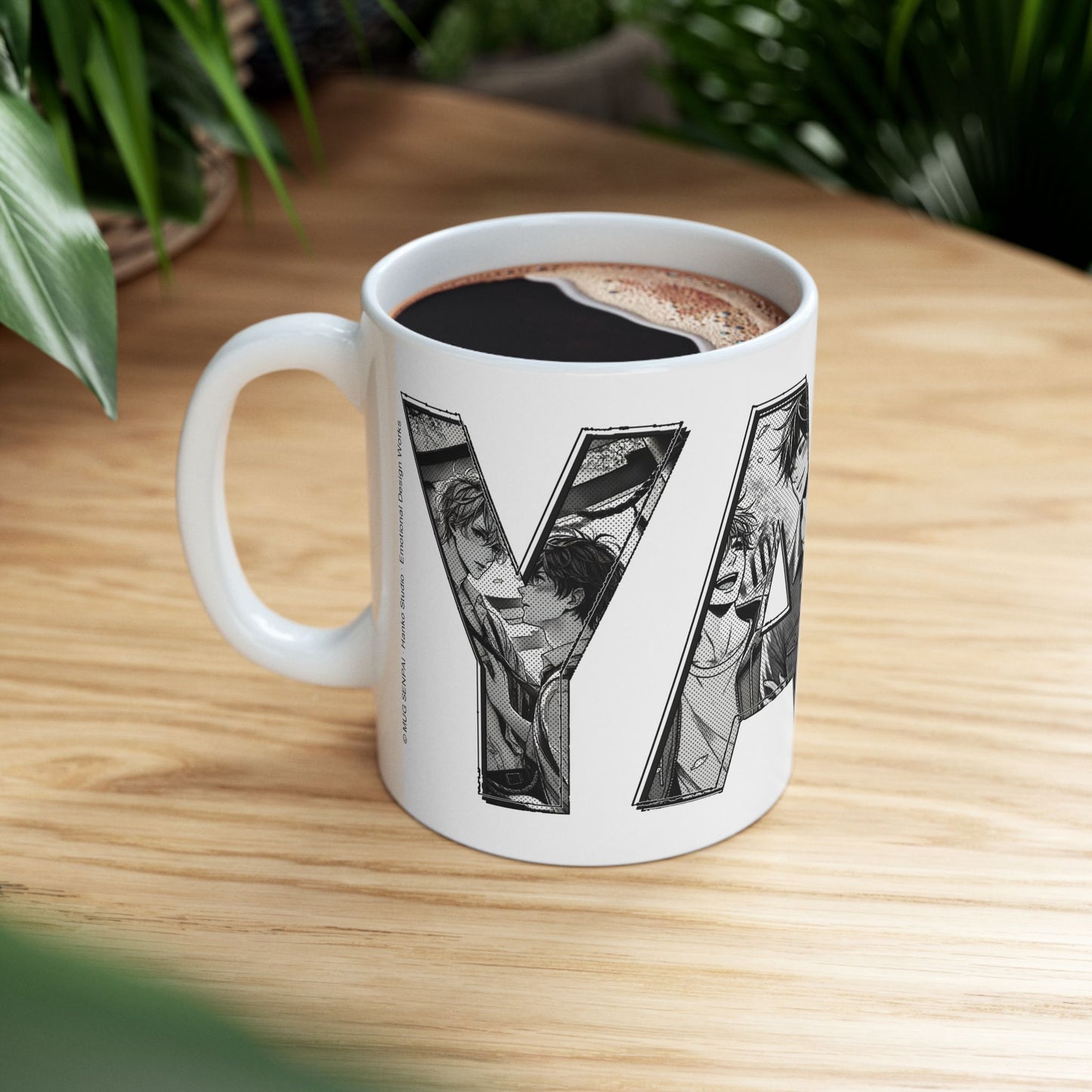BL Manga Mug – Subtle Yaoi Letter Art Design, Boys Love Coffee Cup for Manga Fans