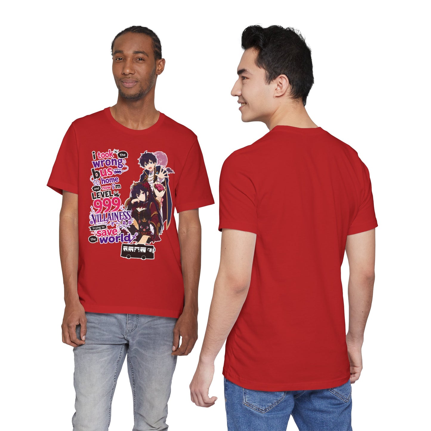 Funny Anime Shirt – I Took the Wrong Bus Graphic Tee, Anime Quote Shirt, Isekai Parody T-Shirt, Otaku Gift