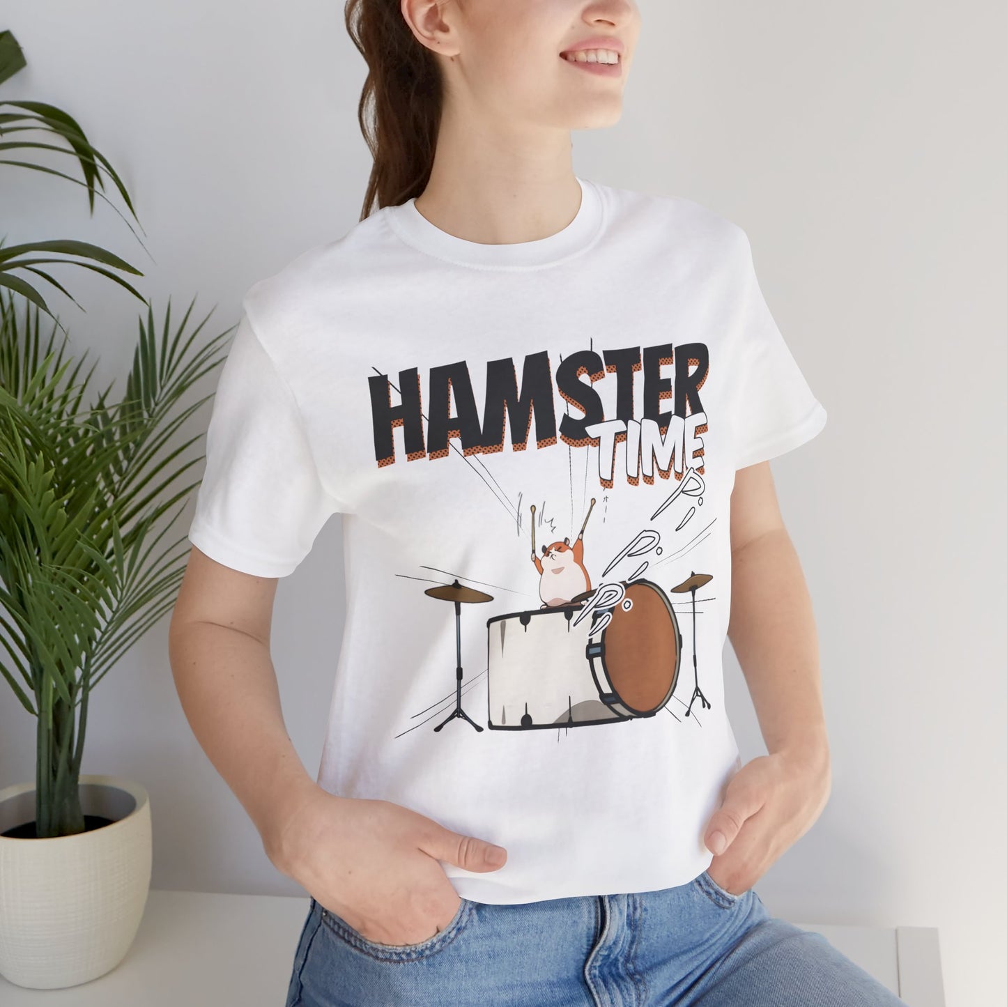 Hamster Meme Shirt – Funny Kawaii Drummer Tee, Chaotic Animal Manga Music Parody T Shirt for Cute Energy Lovers
