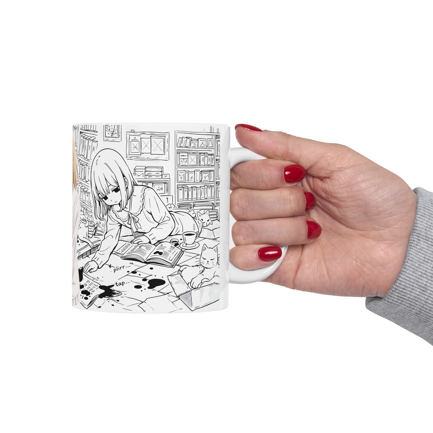 Anime Girl Mug – Cozy Introvert Life Scene, Quiet Daily Aesthetic Cup, Soft Slice of Life Anime Coffee Mug, Calm Homebody Gift
