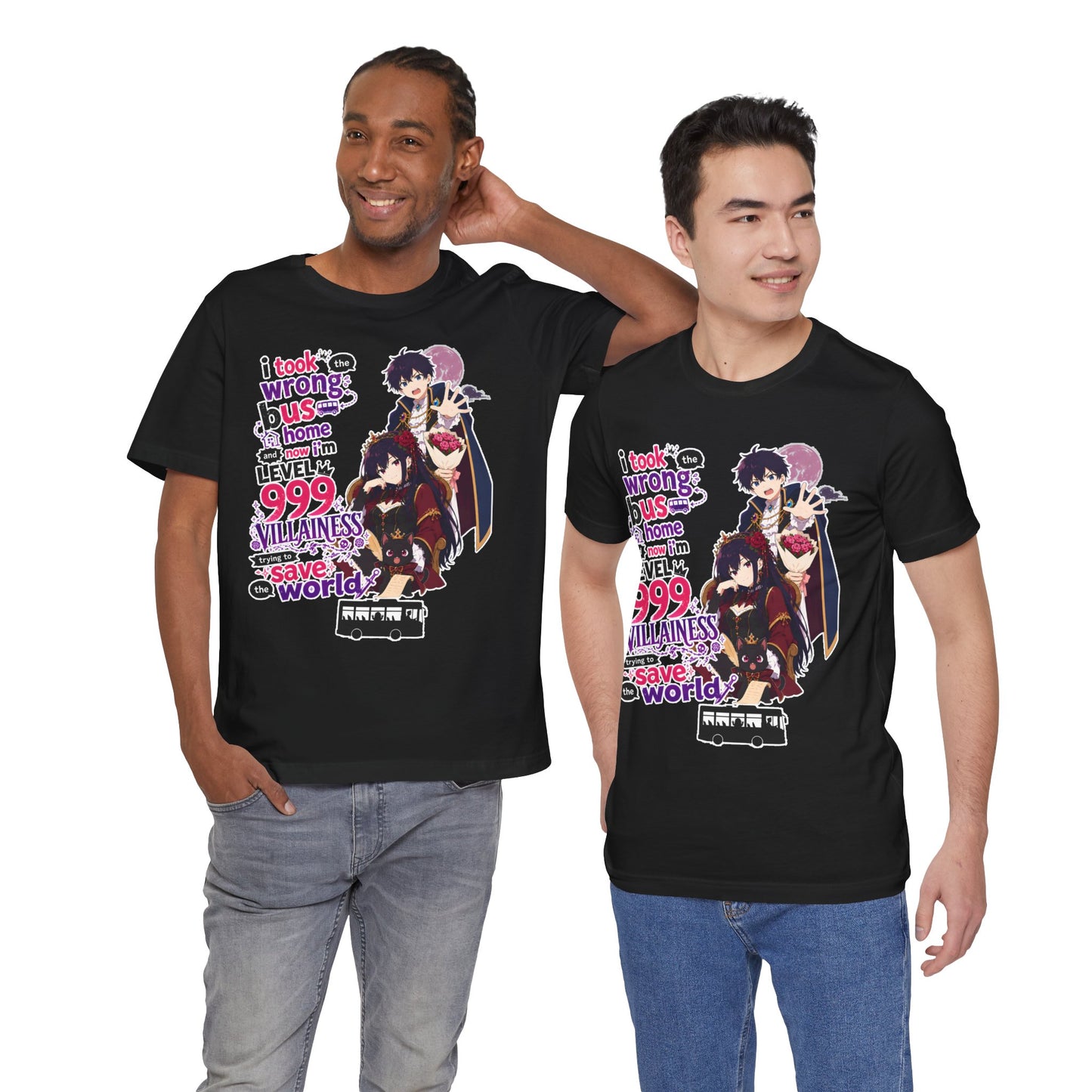 Funny Anime Shirt – I Took the Wrong Bus Graphic Tee, Anime Quote Shirt, Isekai Parody T-Shirt, Otaku Gift
