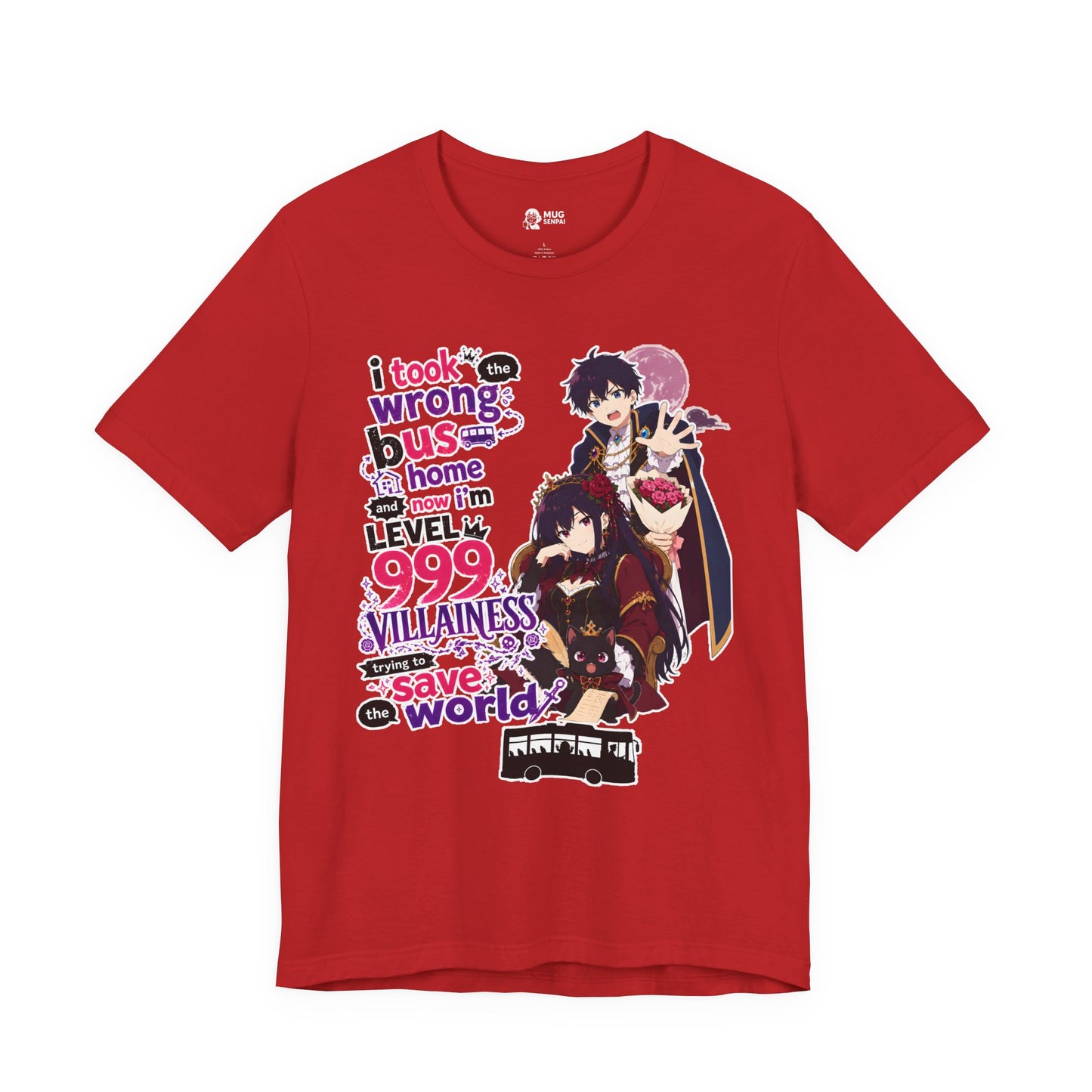 Funny Anime Shirt – I Took the Wrong Bus Graphic Tee, Anime Quote Shirt, Isekai Parody T-Shirt, Otaku Gift