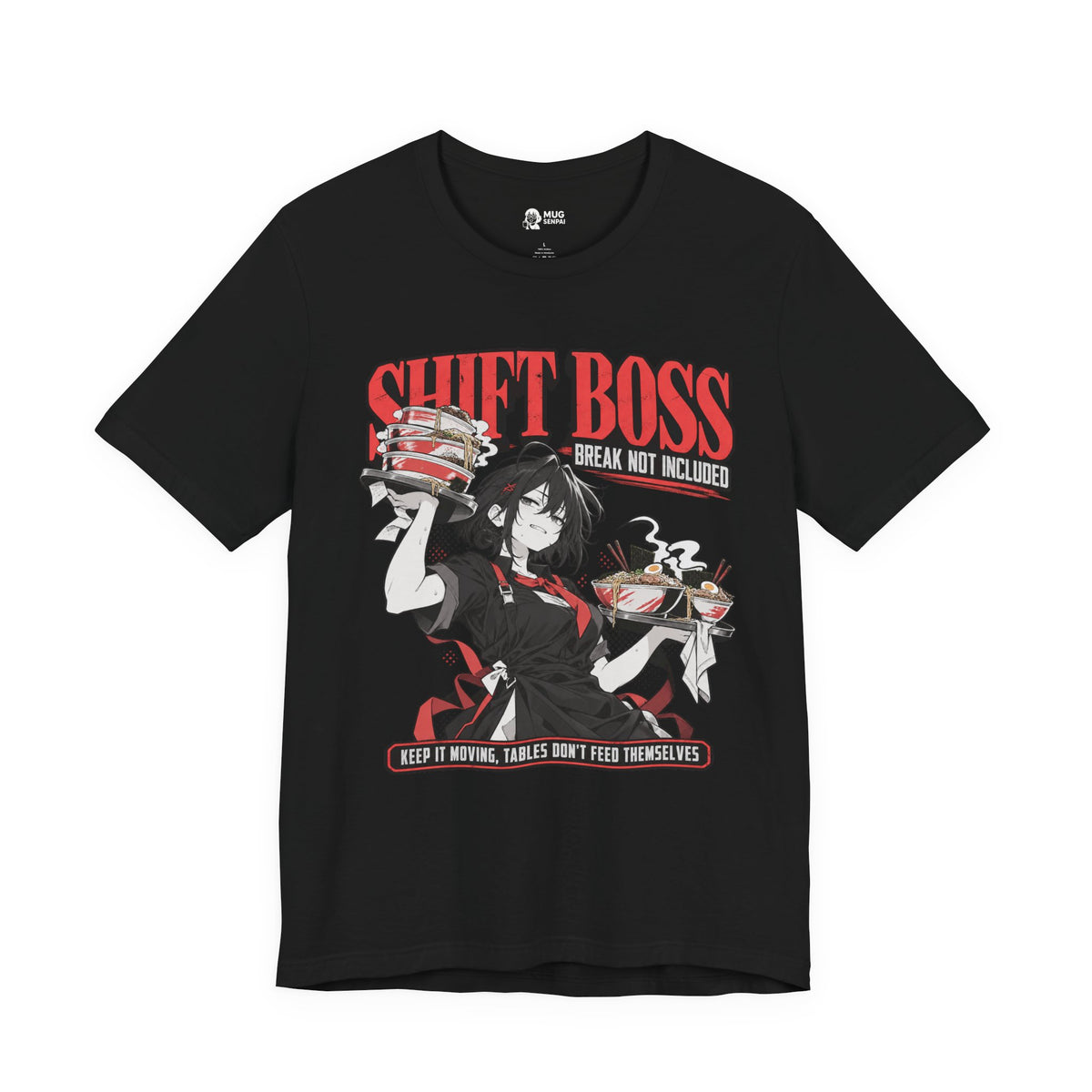 Foodie Girl Tee – Shift Boss Ramen Anime Work Meme Shirt