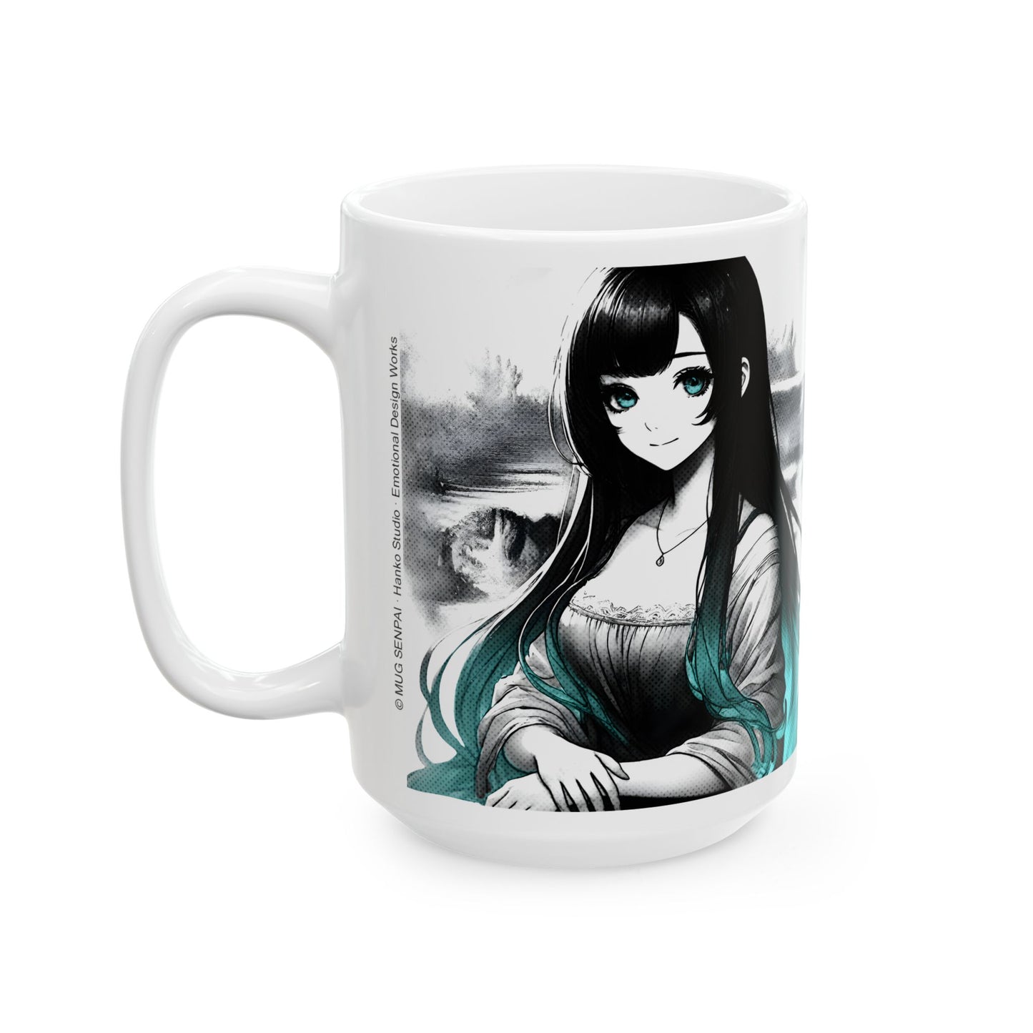 Anime Aesthetic Mug – Soft Manga Portrait, Gentle Smile Art Cup for Cozy Mornings