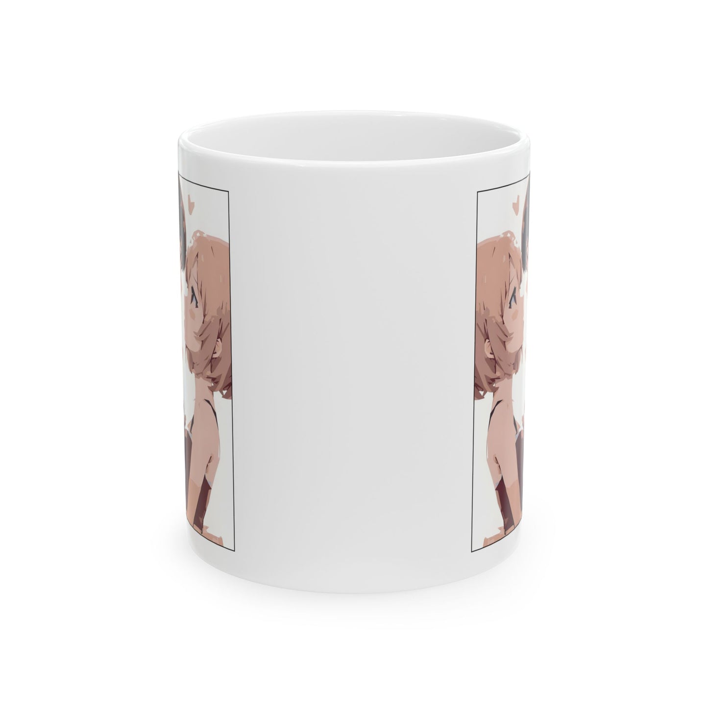 Yuri Romance Mug – Girls Love Anime Cup with Sakura Detail, Soft GL Moment for WLW Fans and Sapphic Otaku