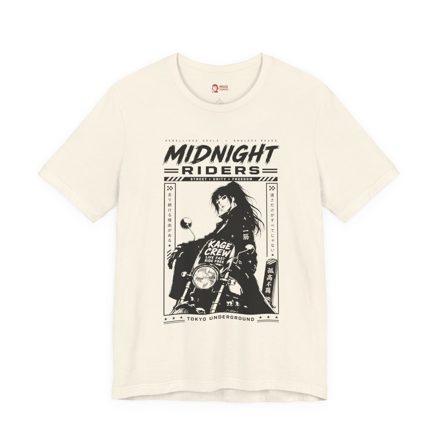 Anime Motorcycle Shirt – Biker Anime Graphic Tee, Japanese Streetwear Shirt, Manga Motorcycle Girl T-Shirt, Tokyo Style Gift
