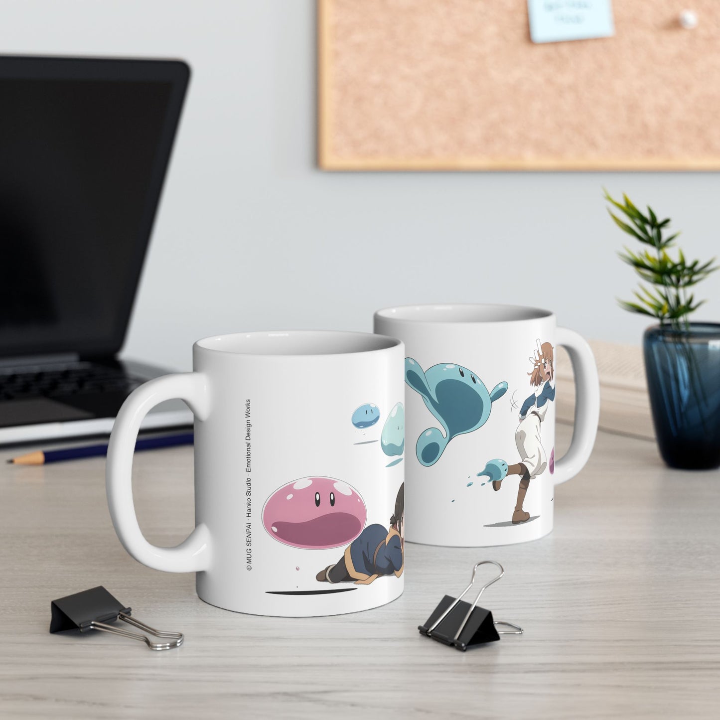 Slime Anime Girl Mug – Funny Fantasy Parody Coffee Cup, Isekai Adventure Gift for Anime Lovers