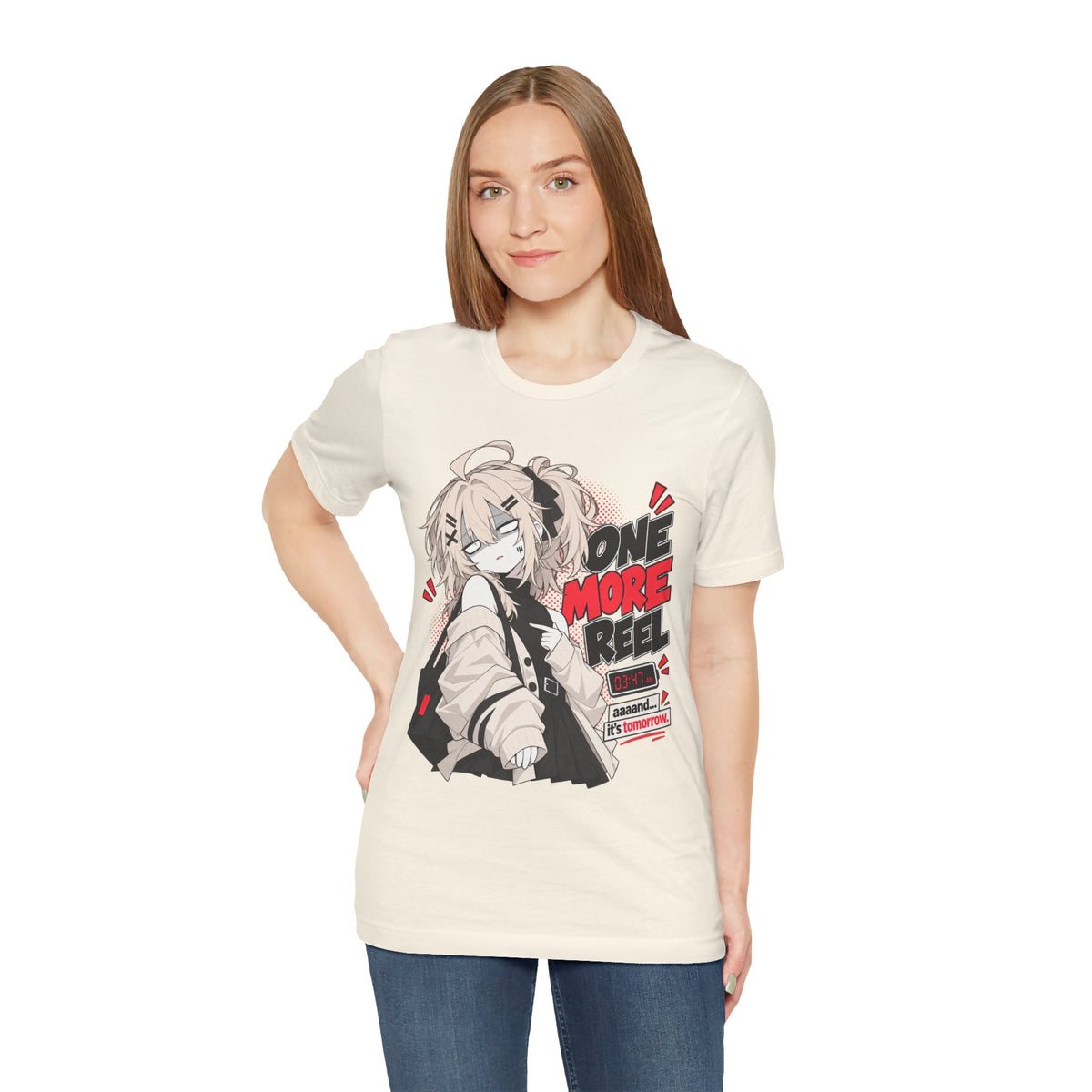 Anime Meme Tee – One More Reel Late Night Scrolling Shirt