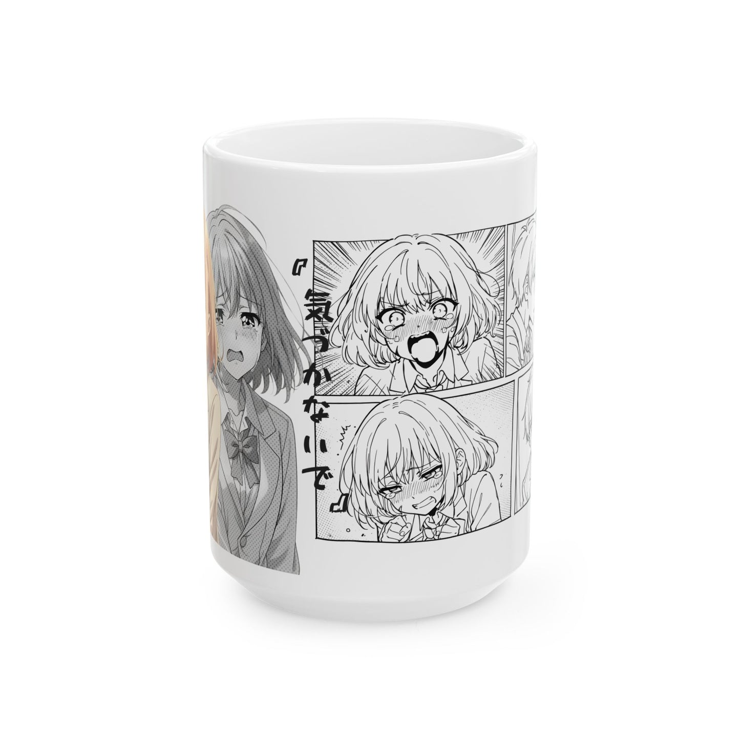 Manga Anime Mug – Emotional Romance Panel Scene, Love Story Manga Coffee Cup, Soft Dramatic Anime Mug, Romantic Otaku Gift