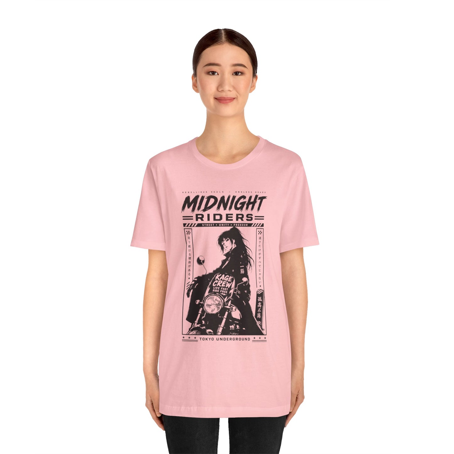 Anime Motorcycle Shirt – Biker Anime Graphic Tee, Japanese Streetwear Shirt, Manga Motorcycle Girl T-Shirt, Tokyo Style Gift