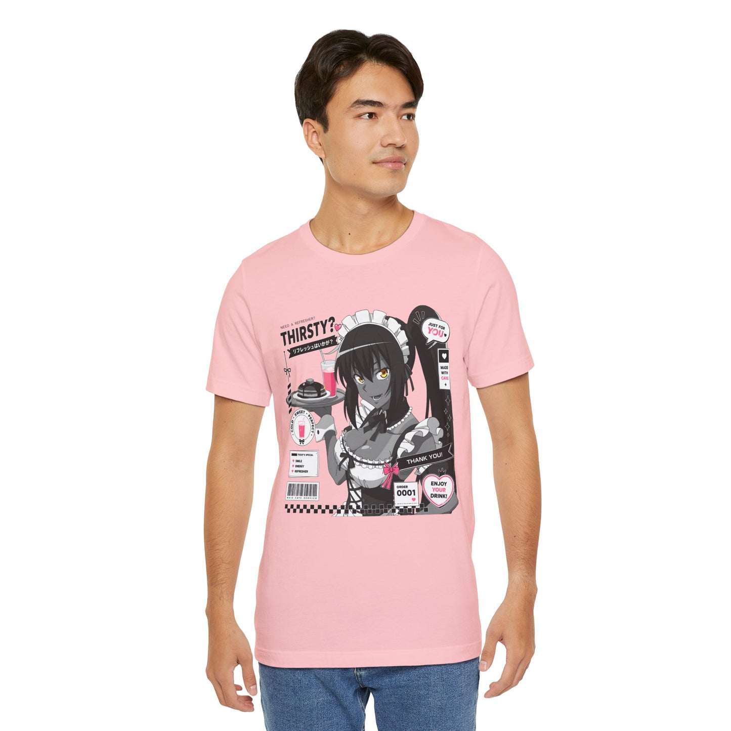 Anime Maid Shirt – Cute Maid Cafe Graphic Tee, Kawaii Anime Girl Shirt, Japanese Manga Style T-Shirt, Funny Otaku Gift