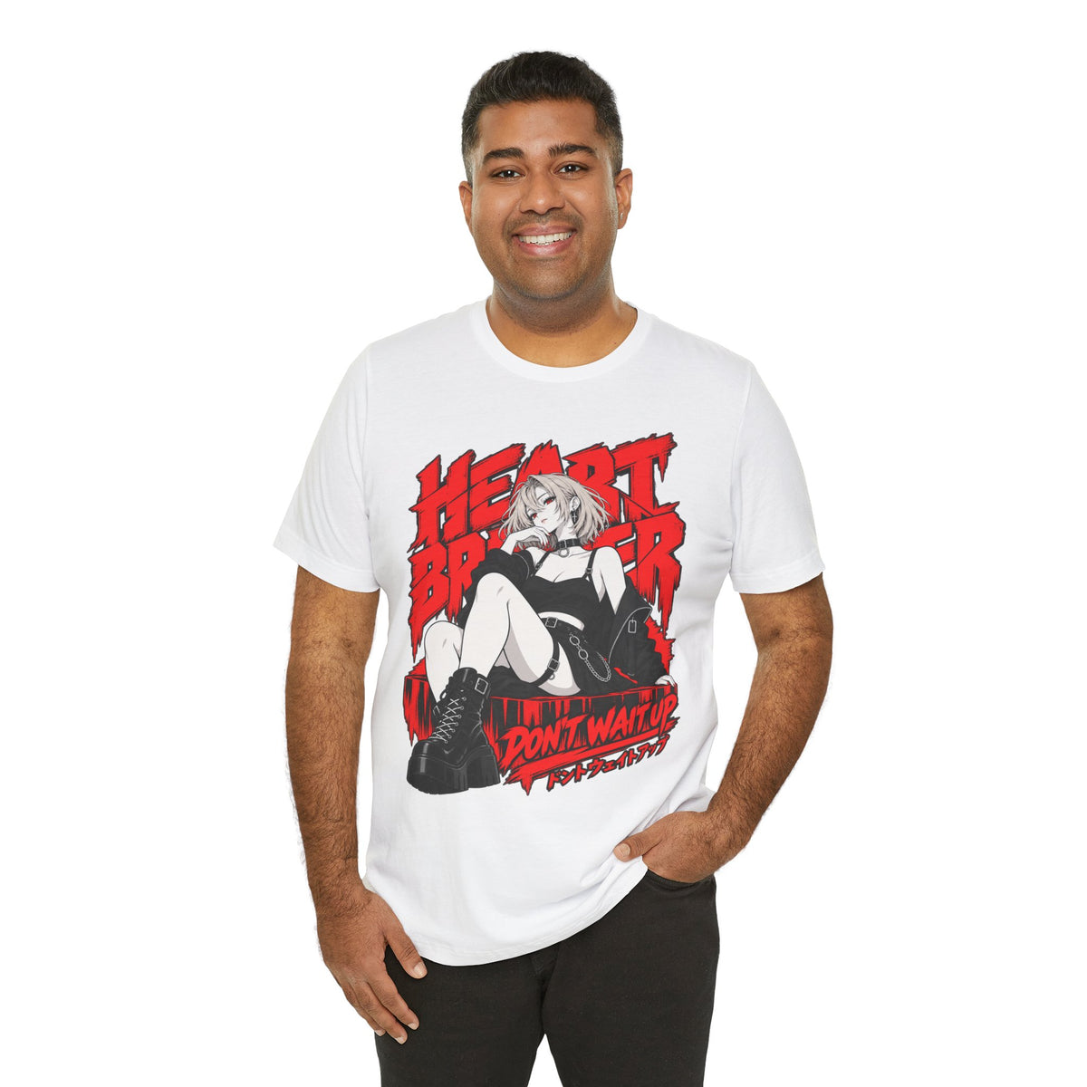 Grunge Anime Shirt – Heartbreaker Goth Girl Streetwear Tee