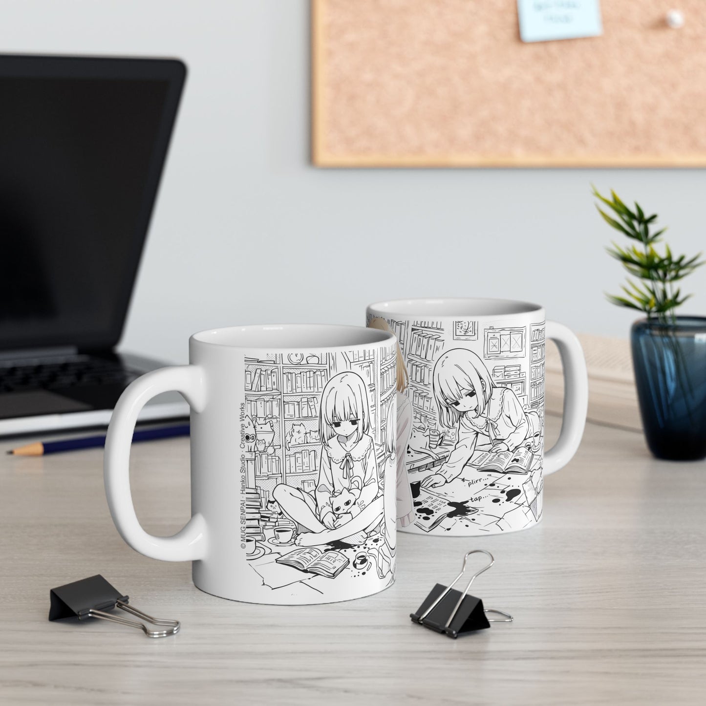 Anime Girl Mug – Cozy Introvert Life Scene, Quiet Daily Aesthetic Cup, Soft Slice of Life Anime Coffee Mug, Calm Homebody Gift
