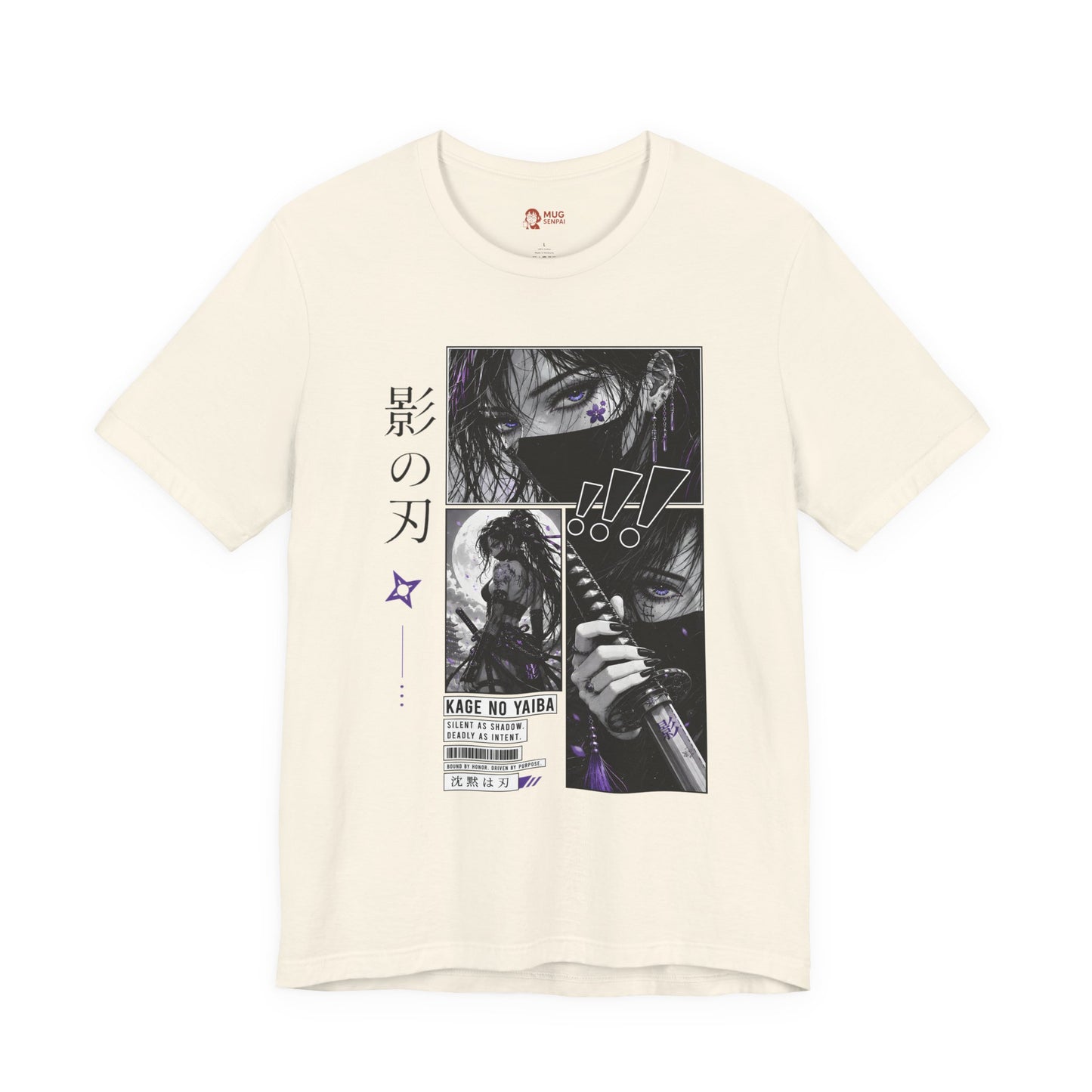 Anime Shinobi Tee – Shadow Girl Graphic Shirt, Japanese Streetwear T-Shirt, Anime Assassin Gift, Ninja Aesthetic Tee