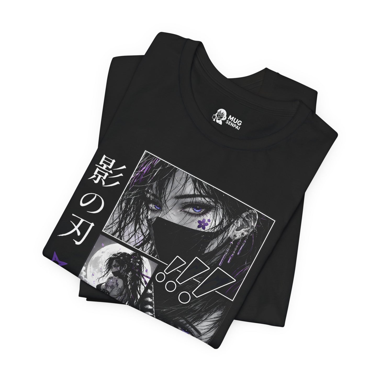 Anime Shinobi Tee – Shadow Girl Graphic Shirt, Japanese Streetwear T-Shirt, Anime Assassin Gift, Ninja Aesthetic Tee