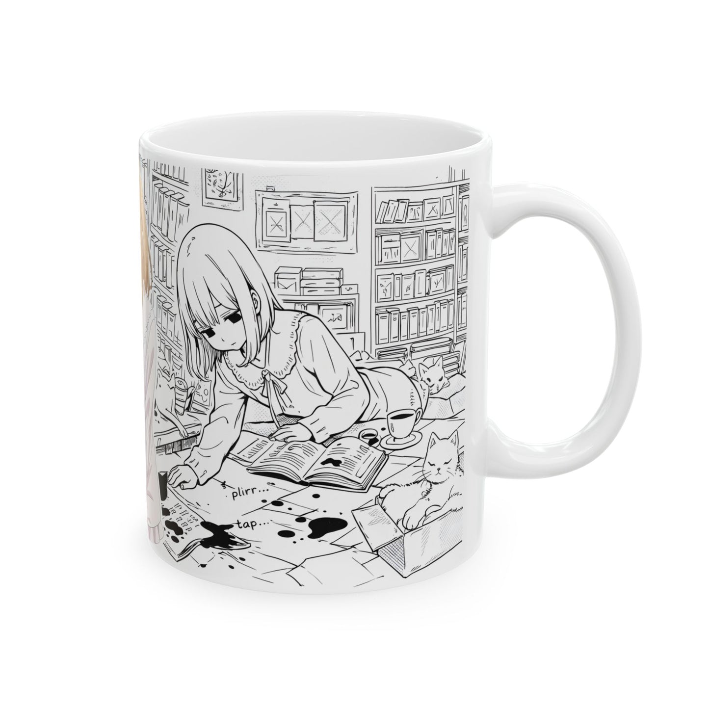 Anime Girl Mug – Cozy Introvert Life Scene, Quiet Daily Aesthetic Cup, Soft Slice of Life Anime Coffee Mug, Calm Homebody Gift