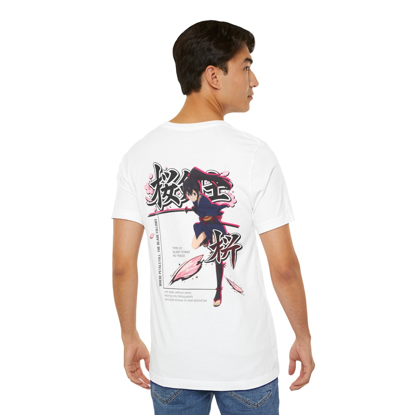 Anime Samurai Shirt – Samurai Girl Anime Tee, Katana Warrior Aesthetic Shirt, Japanese Style Back Print Tee, Ninja Girl Streetwear Shirt