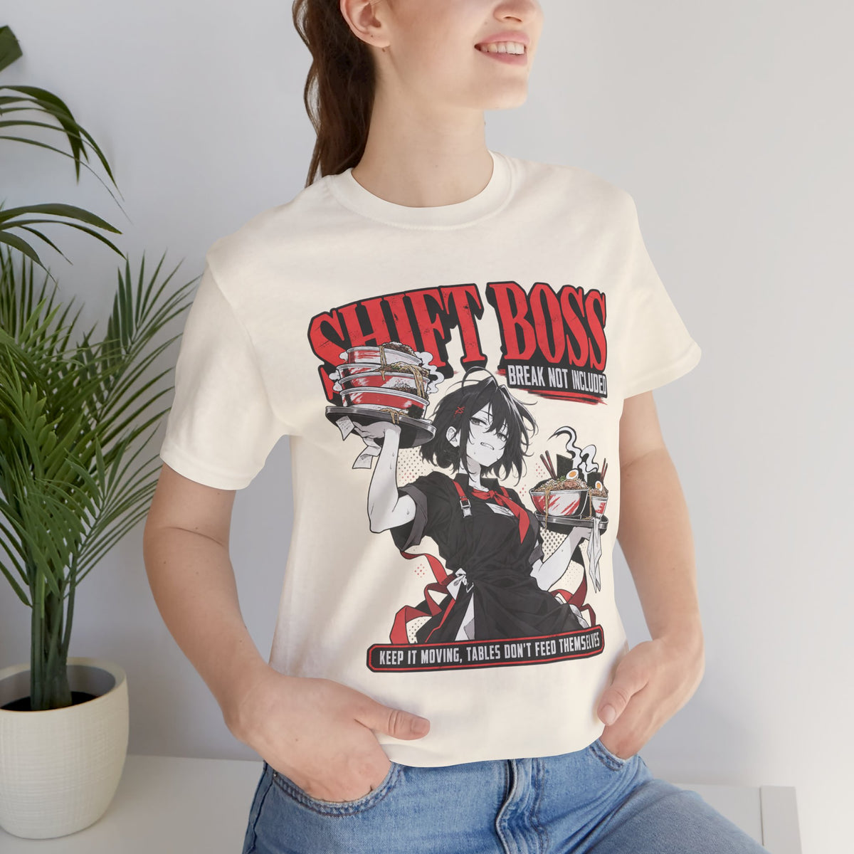 Foodie Girl Tee – Shift Boss Ramen Anime Work Meme Shirt
