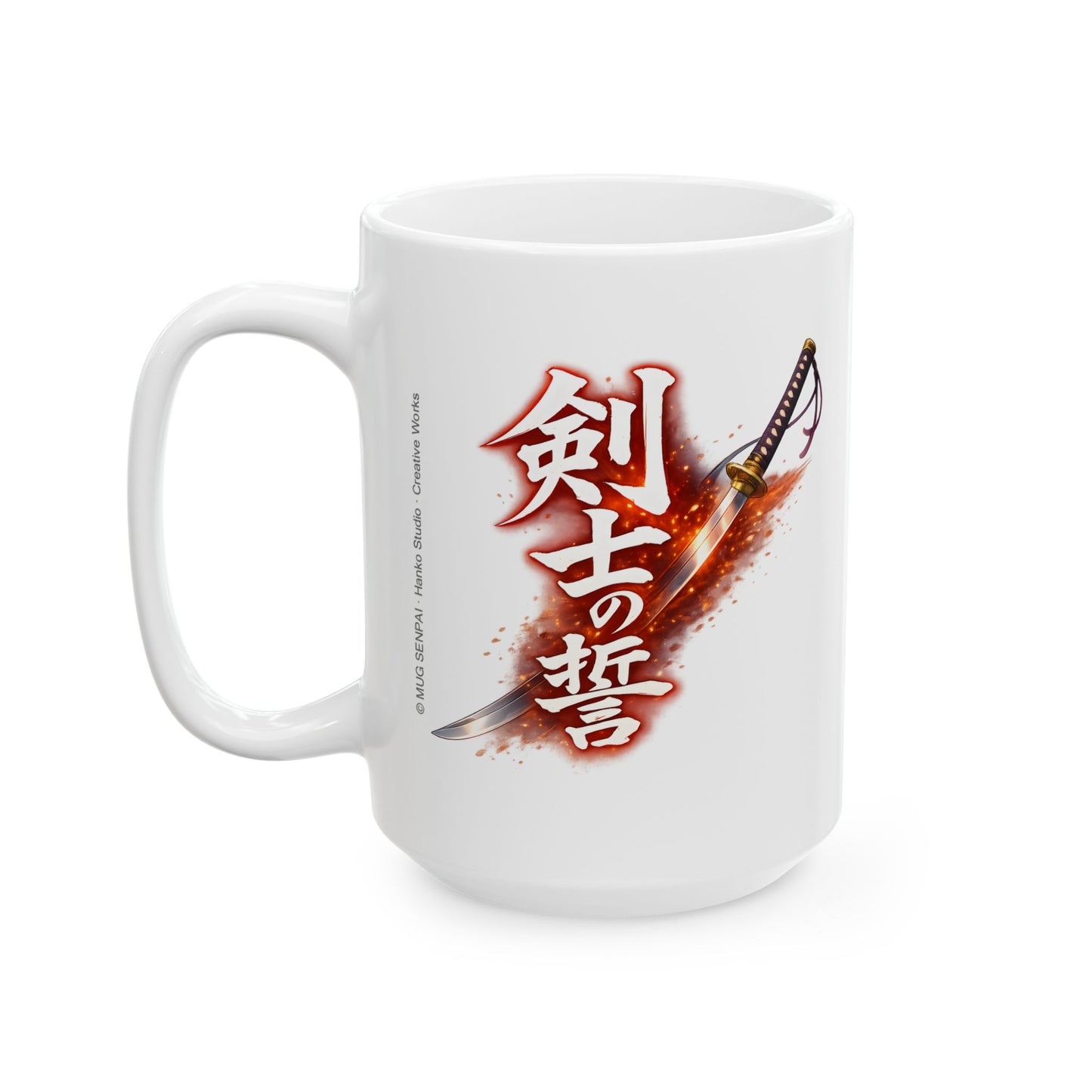 Samurai Anime Mug – Katana Warrior Girl Squad Cup, Shonen Fighter Aesthetic Coffee Mug, Powerful Anime Team Scene, Otaku Gift