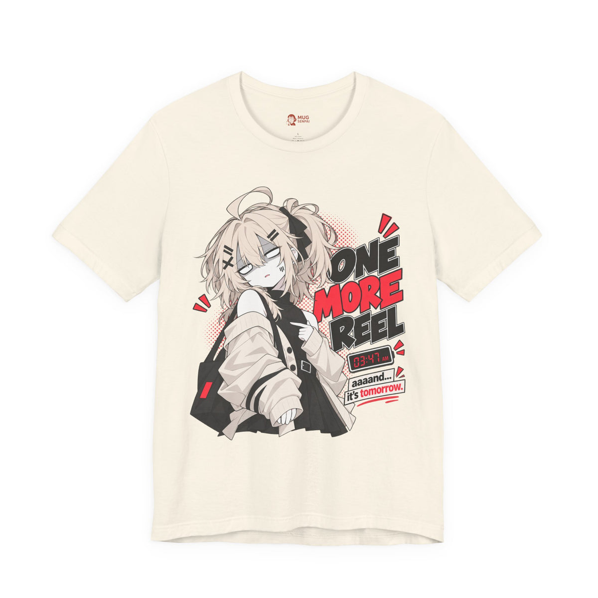 Anime Meme Tee – One More Reel Late Night Scrolling Shirt