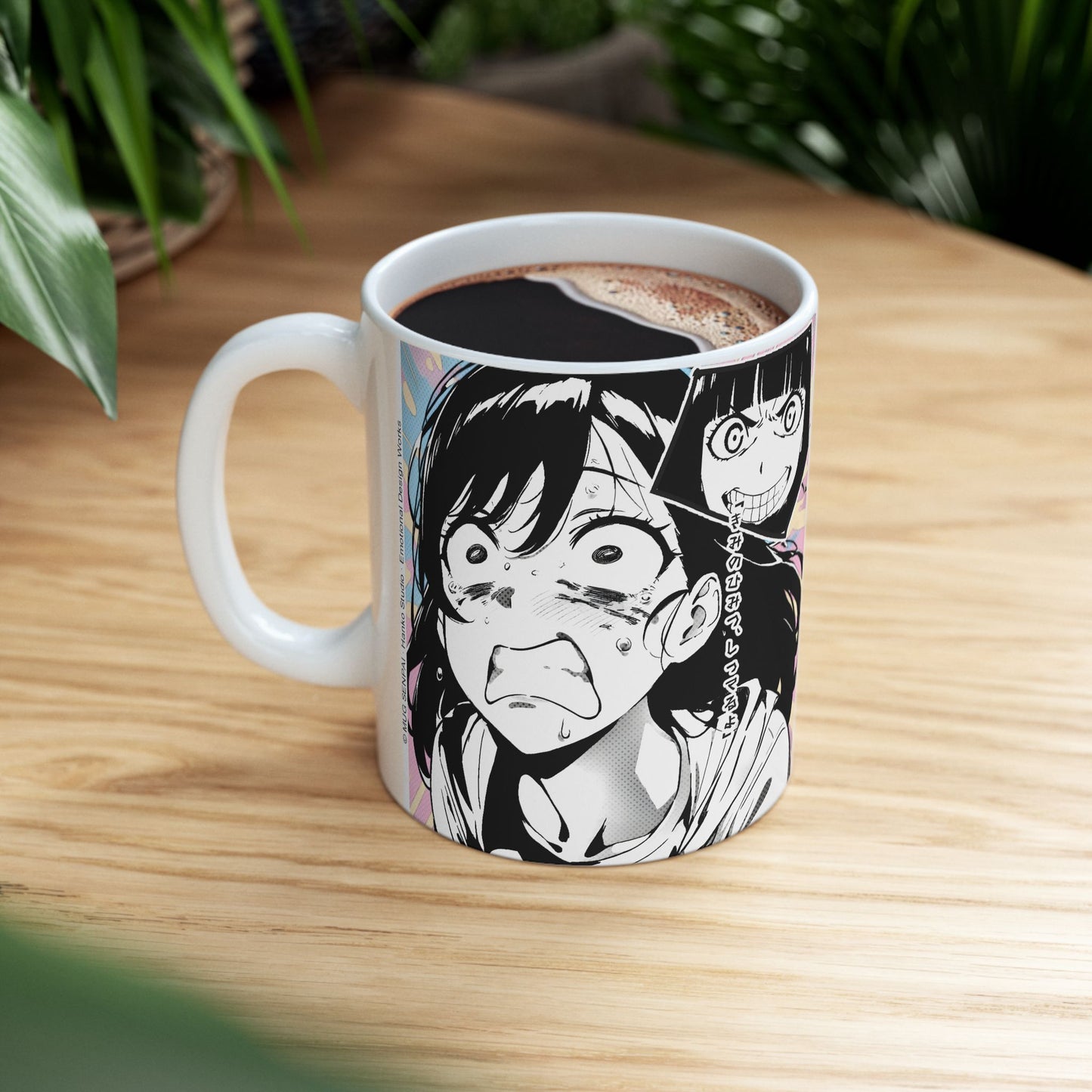 Anime Meme Mug – Why Me Manga Panic Face, Funny Reaction Coffee Mug, Chaotic Anime Humor Cup for Unhinged Mornings