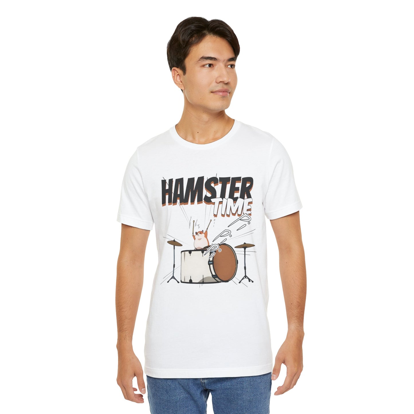 Hamster Meme Shirt – Funny Kawaii Drummer Tee, Chaotic Animal Manga Music Parody T Shirt for Cute Energy Lovers