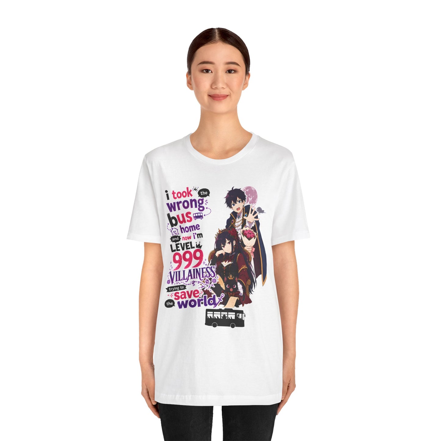 Funny Anime Shirt – I Took the Wrong Bus Graphic Tee, Anime Quote Shirt, Isekai Parody T-Shirt, Otaku Gift