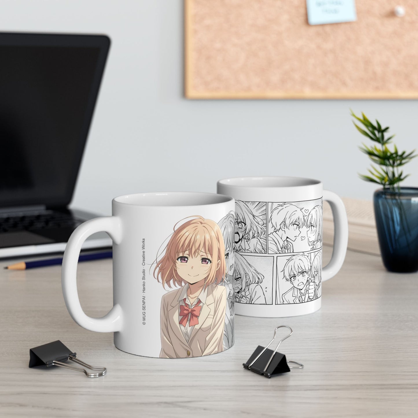 Manga Anime Mug – Emotional Romance Panel Scene, Love Story Manga Coffee Cup, Soft Dramatic Anime Mug, Romantic Otaku Gift