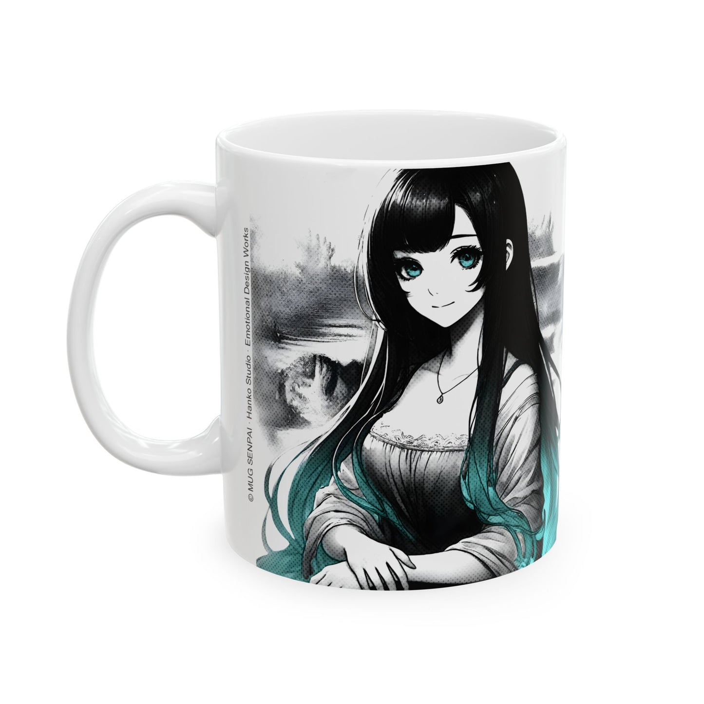 Anime Aesthetic Mug – Soft Manga Portrait, Gentle Smile Art Cup for Cozy Mornings