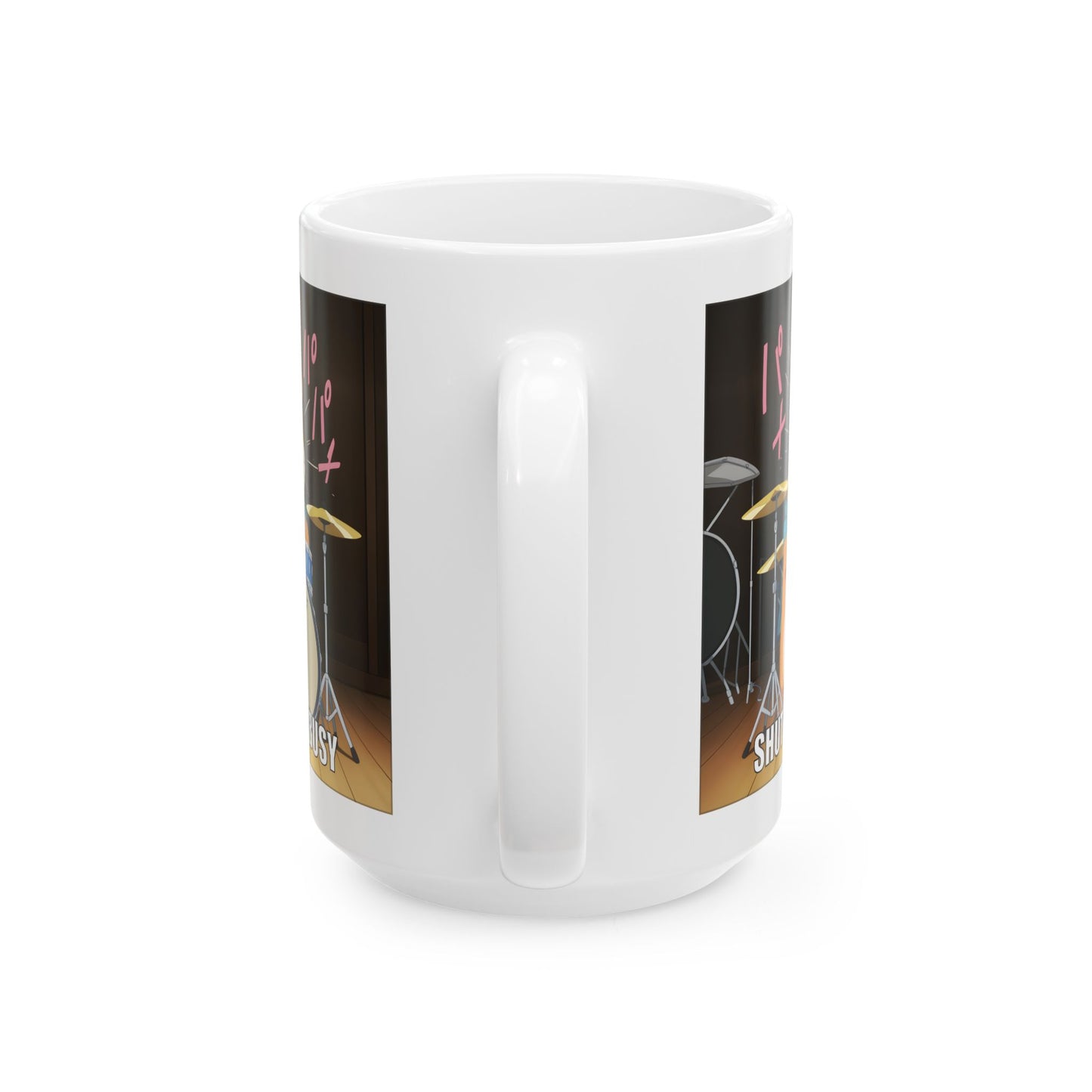 Hamster Meme Mug – Shut Up I’m Busy Drumming, Funny Kawaii Animal Cup for Office Gremlins, Overstimulated Otaku, and Loud Work Moods