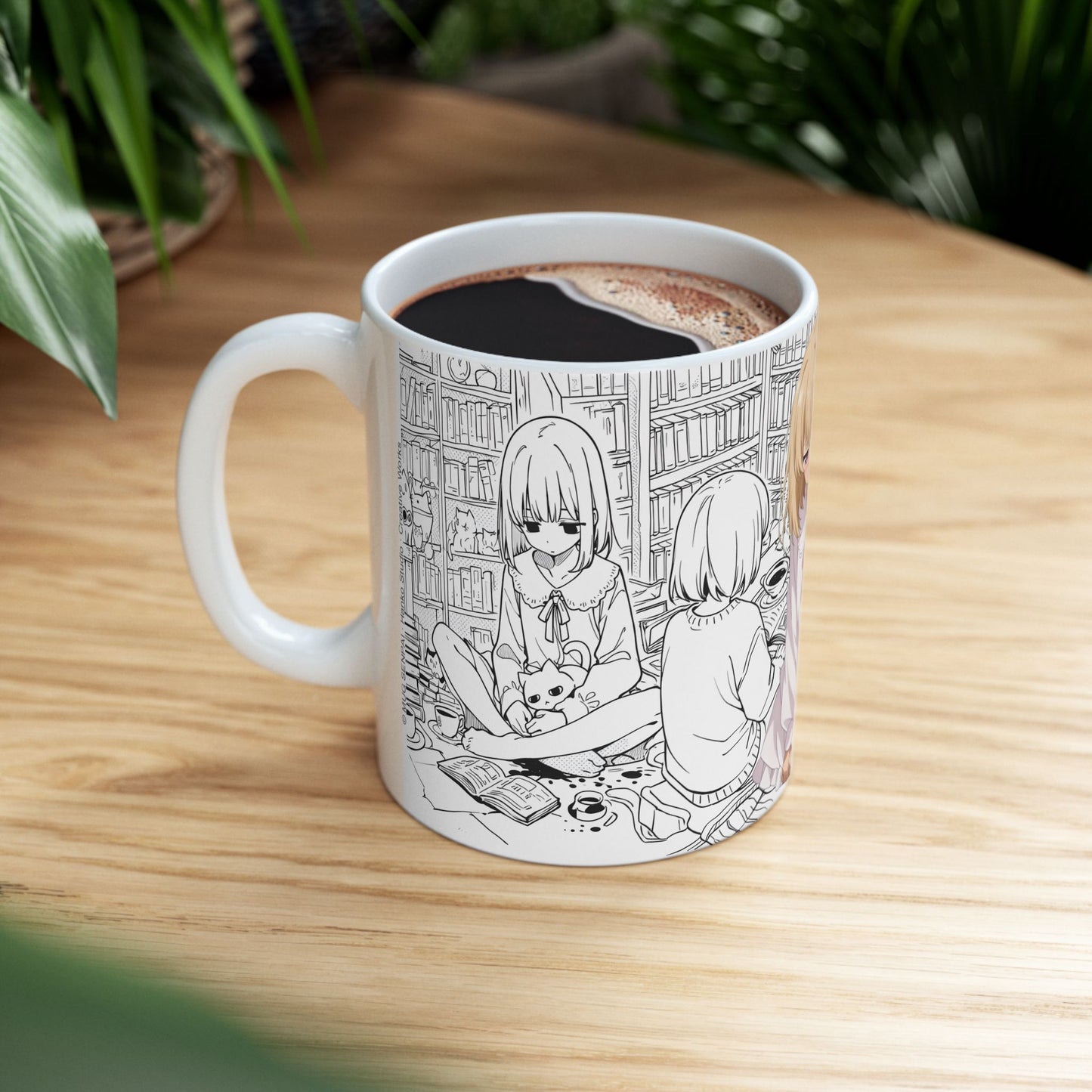 Anime Girl Mug – Cozy Introvert Life Scene, Quiet Daily Aesthetic Cup, Soft Slice of Life Anime Coffee Mug, Calm Homebody Gift
