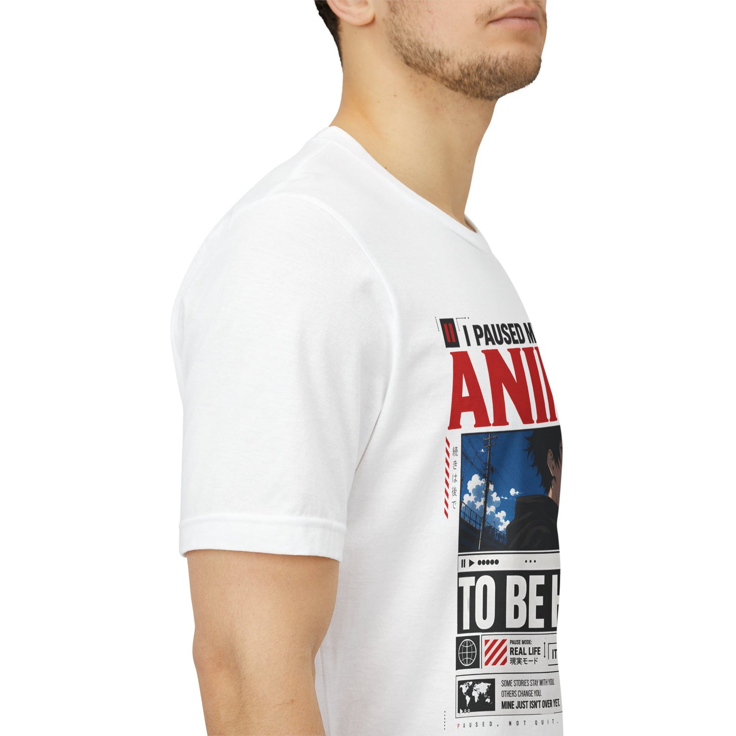 Anime Shirt – I Paused My Anime To Be Here Graphic Tee, Funny Otaku T Shirt, Anime Fan Gift, Manga Streetwear Shirt