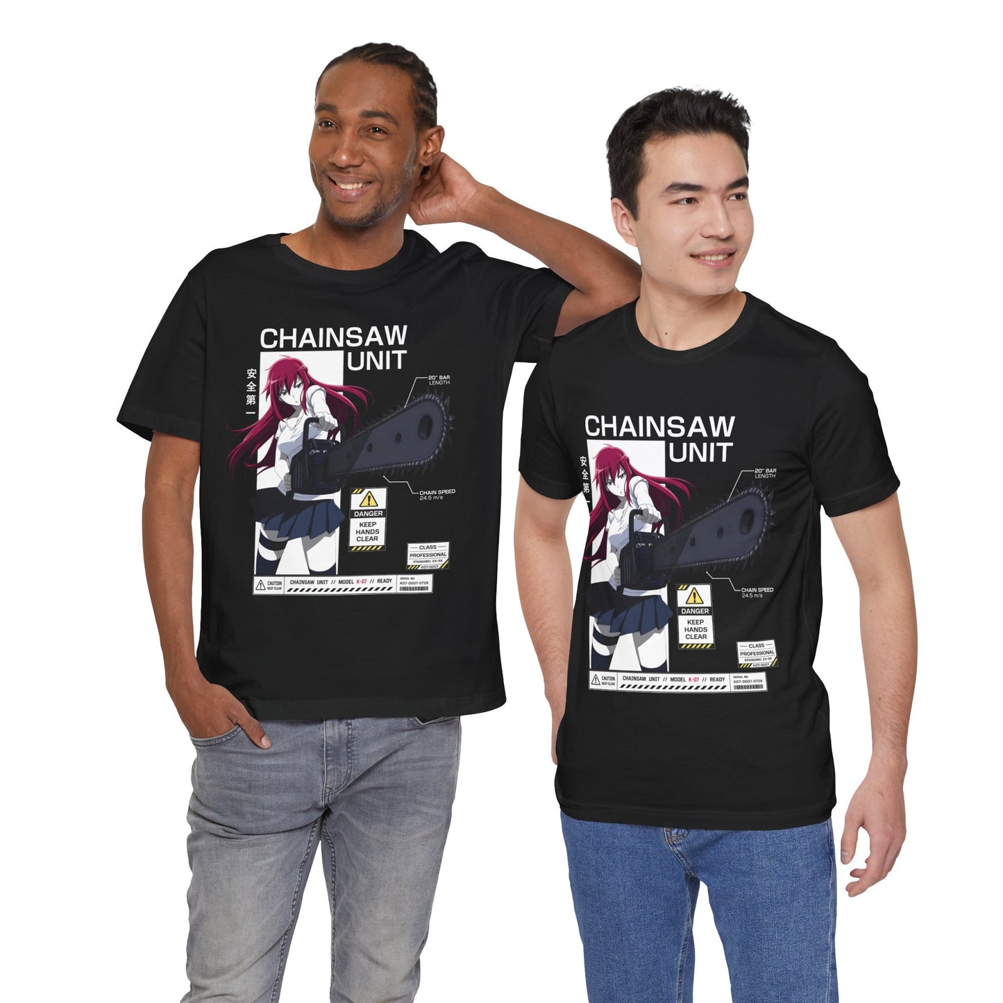 Anime Chainsaw Shirt – Manga Girl Graphic Tee, Japanese Streetwear T-Shirt, Red Hair Anime Shirt, Otaku Gift