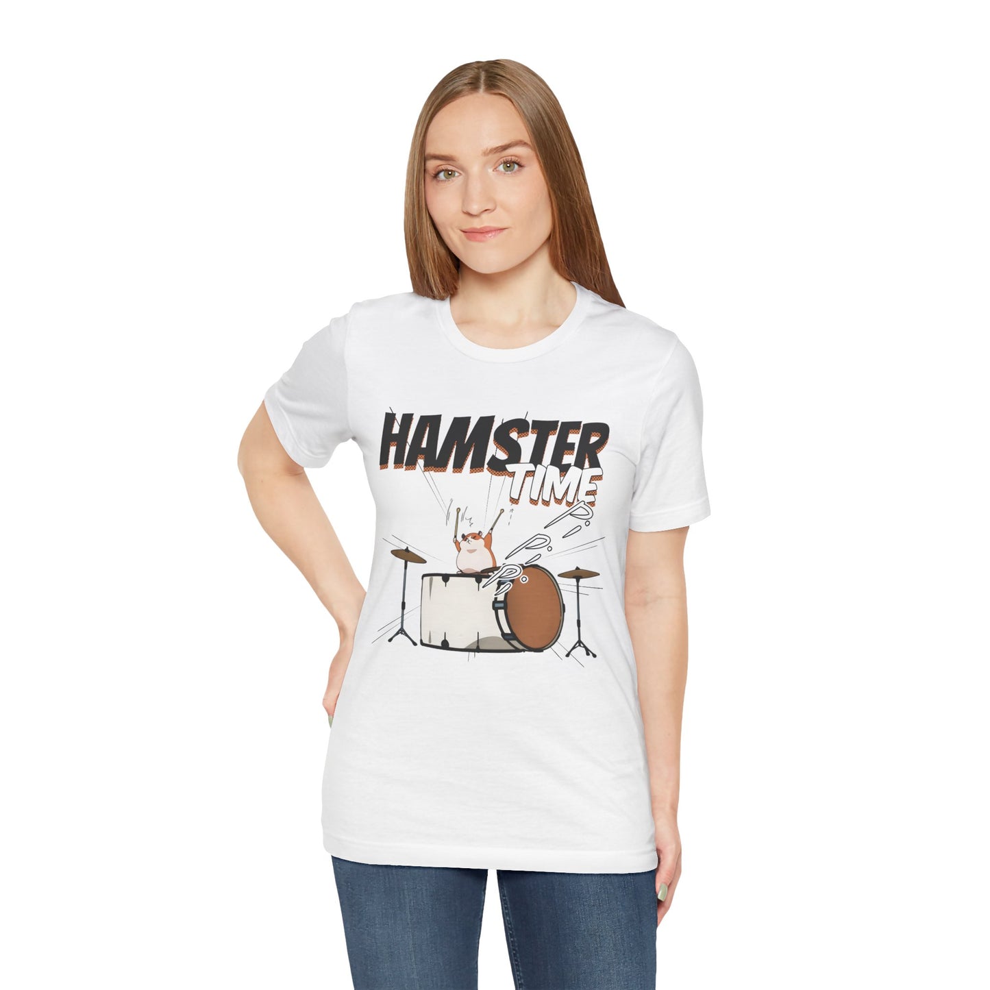 Hamster Meme Shirt – Funny Kawaii Drummer Tee, Chaotic Animal Manga Music Parody T Shirt for Cute Energy Lovers