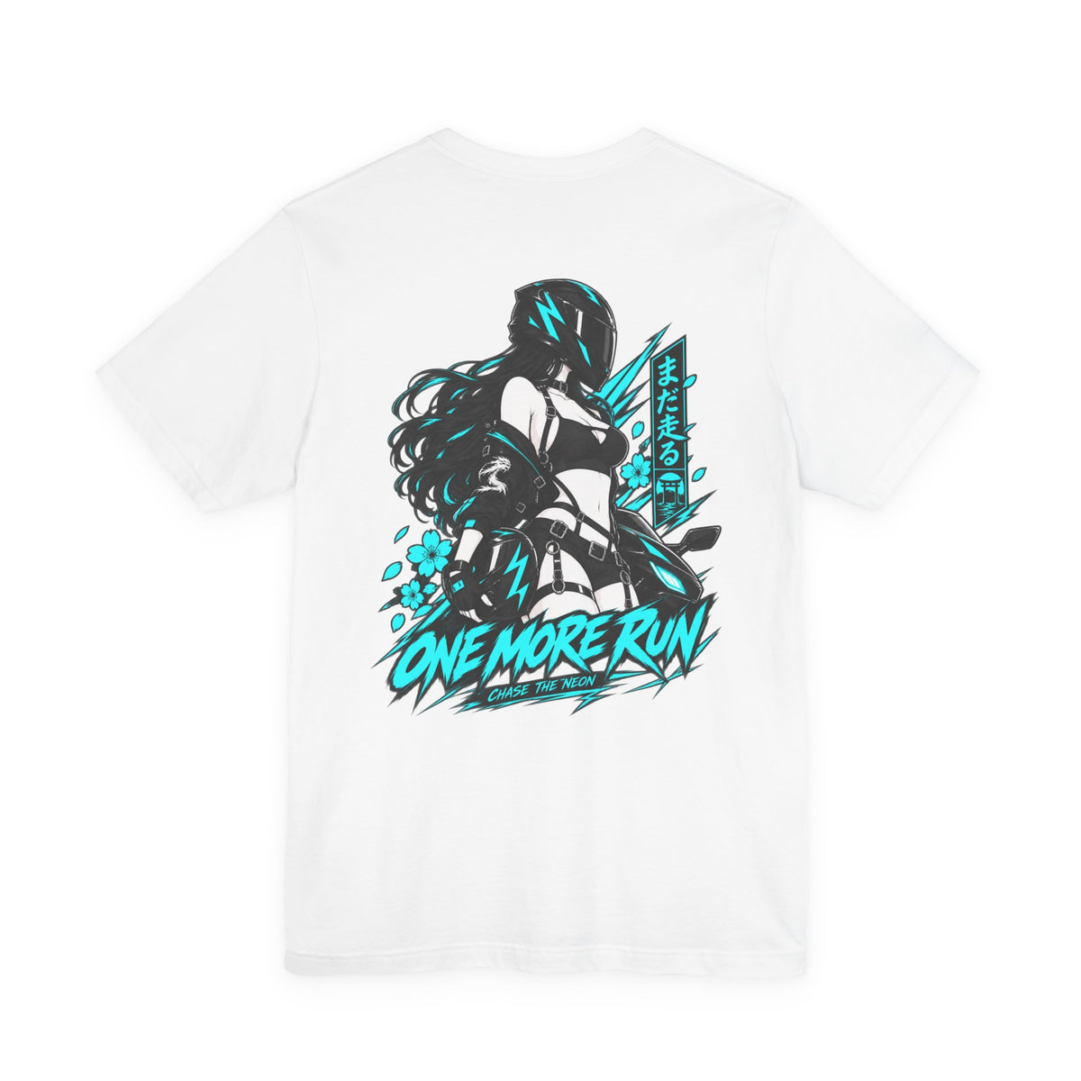 Motorcycle Girl Shirt – Neon Anime Biker Streetwear