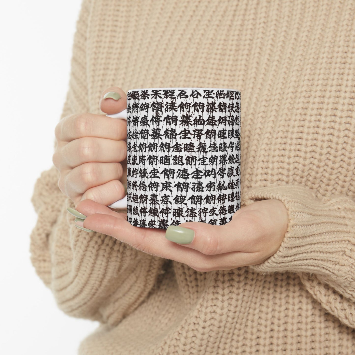 Anime Horror Mug – Creepy Spirit Design, Dark Manga Aesthetic Coffee Cup, Japanese Horror Style Mug, Unsettling Anime Gift