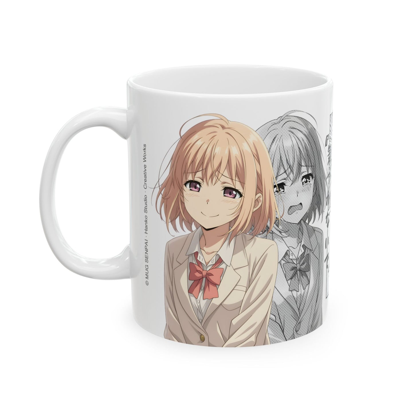 Manga Anime Mug – Emotional Romance Panel Scene, Love Story Manga Coffee Cup, Soft Dramatic Anime Mug, Romantic Otaku Gift