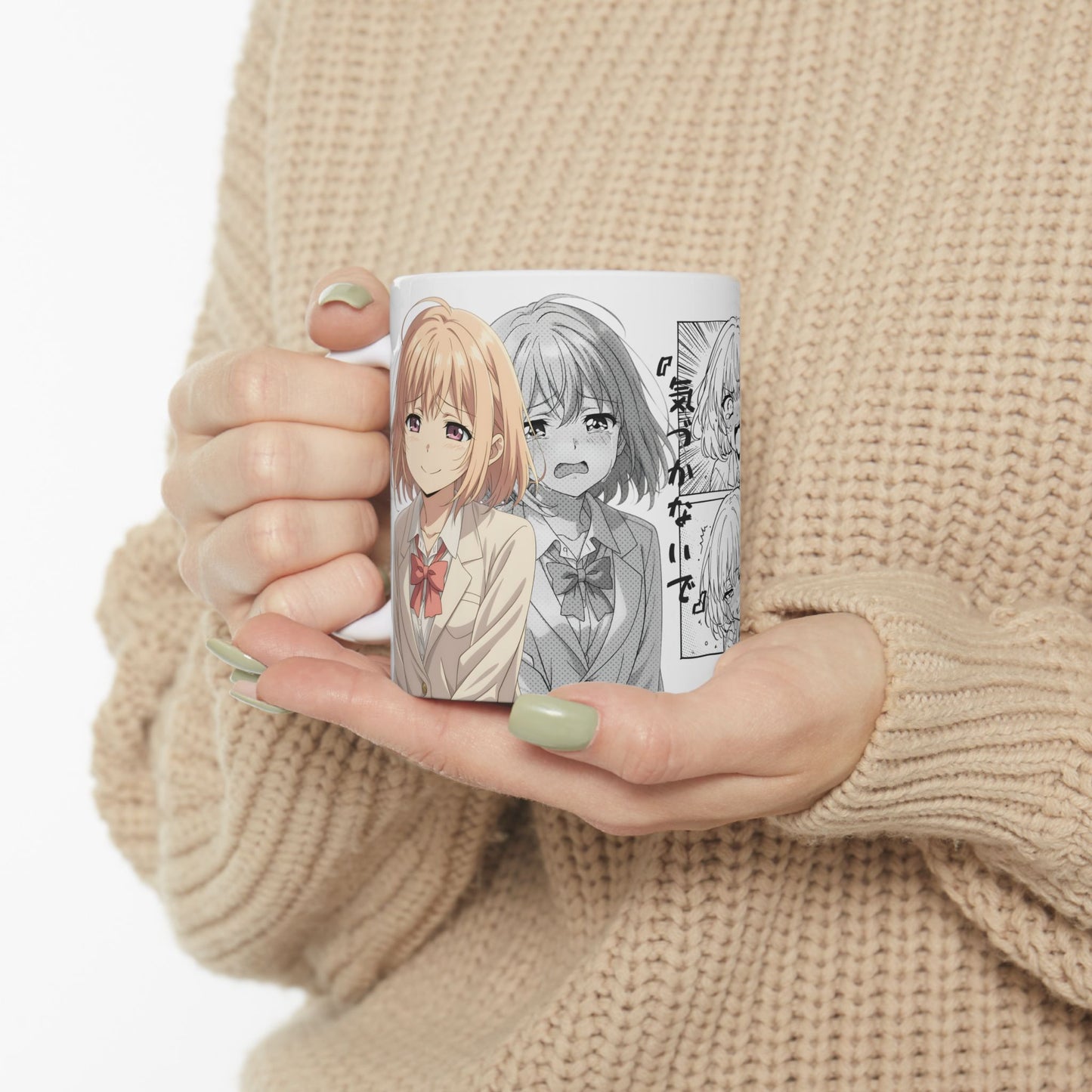 Manga Anime Mug – Emotional Romance Panel Scene, Love Story Manga Coffee Cup, Soft Dramatic Anime Mug, Romantic Otaku Gift