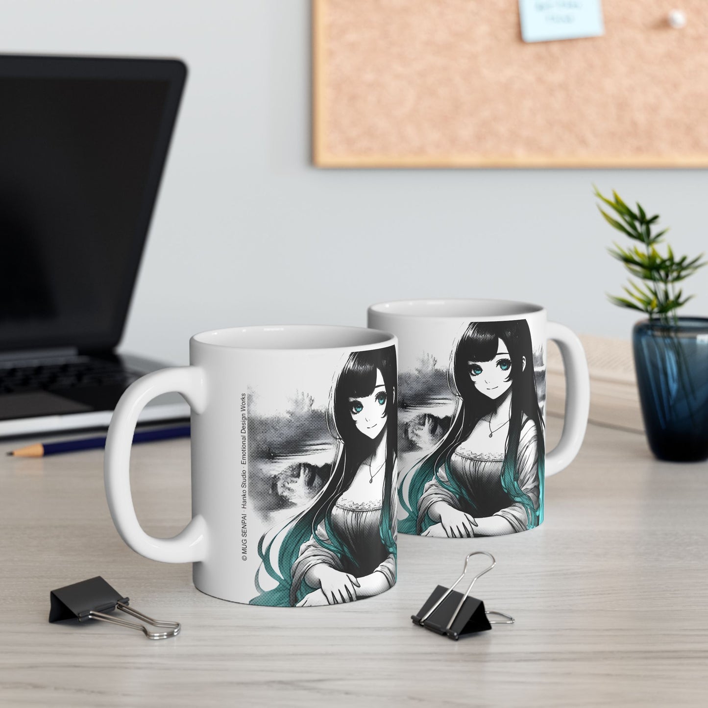 Anime Aesthetic Mug – Soft Manga Portrait, Gentle Smile Art Cup for Cozy Mornings