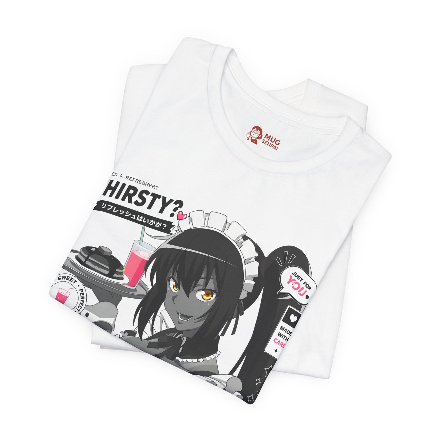 Anime Maid Shirt – Cute Maid Cafe Graphic Tee, Kawaii Anime Girl Shirt, Japanese Manga Style T-Shirt, Funny Otaku Gift