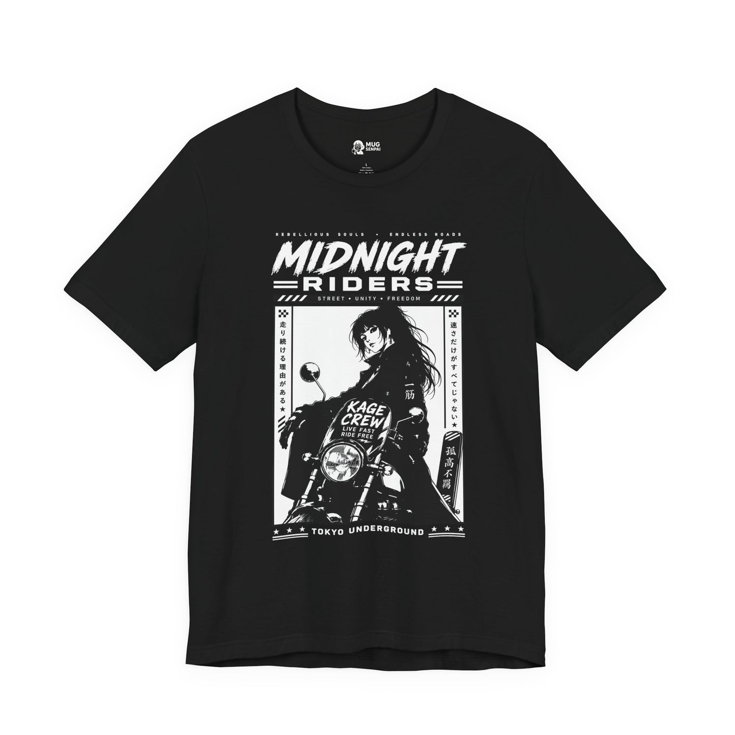 Anime Motorcycle Shirt – Biker Anime Graphic Tee, Japanese Streetwear Shirt, Manga Motorcycle Girl T-Shirt, Tokyo Style Gift