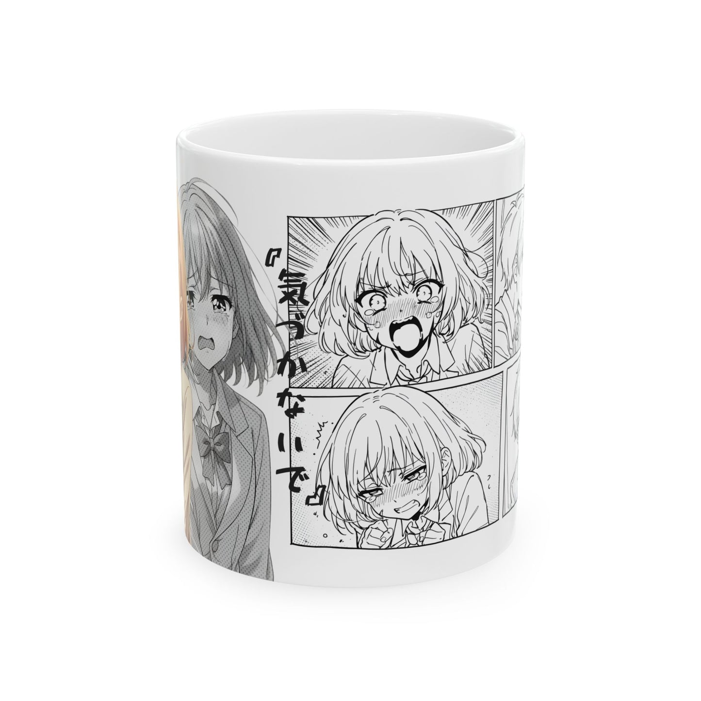Manga Anime Mug – Emotional Romance Panel Scene, Love Story Manga Coffee Cup, Soft Dramatic Anime Mug, Romantic Otaku Gift